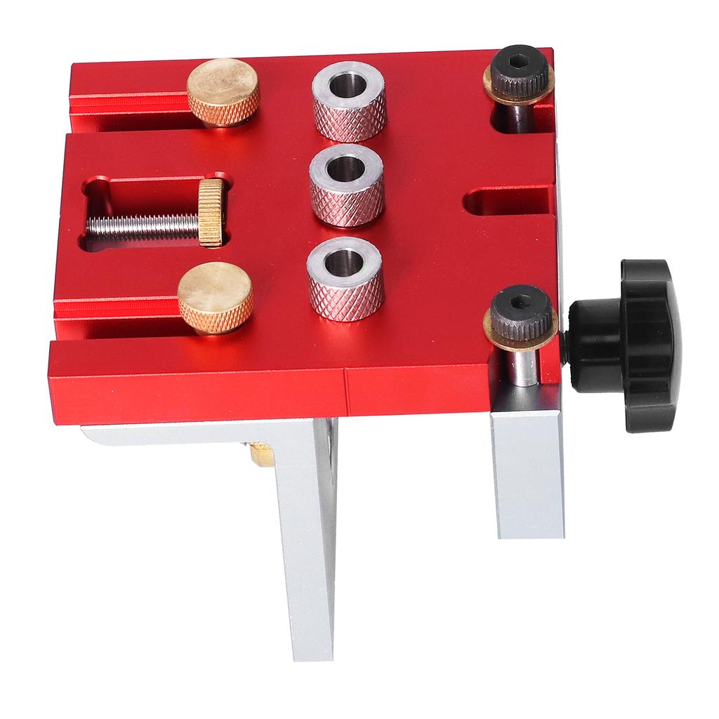 3 in 1 Drill Guide Woodworking Hole Punch Positioner Locator Jig System Kit Aluminium Alloy Woodworking Tool