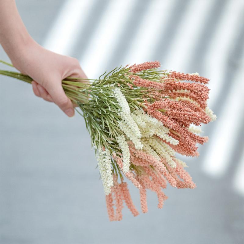 1 pęczek realistyczne sztuczne lawendowe kłosy pszenicy wiejski styl wieczne kwiaty ogród weselny