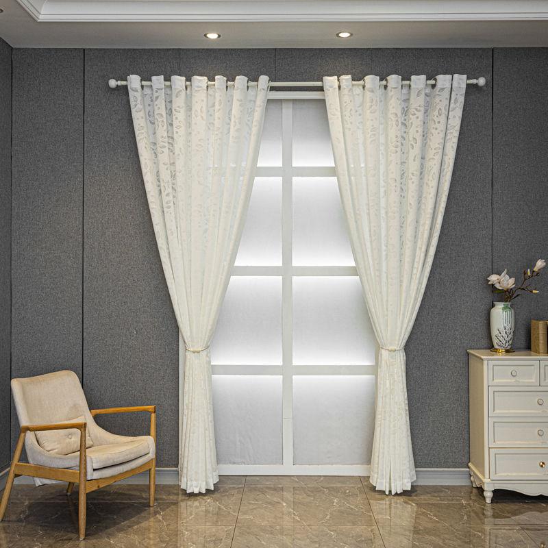 Nya Broderi Skira Gardiner för Vardagsrum Balkongfönster Blommigt Spets Voile Draperier Fräsch Stil