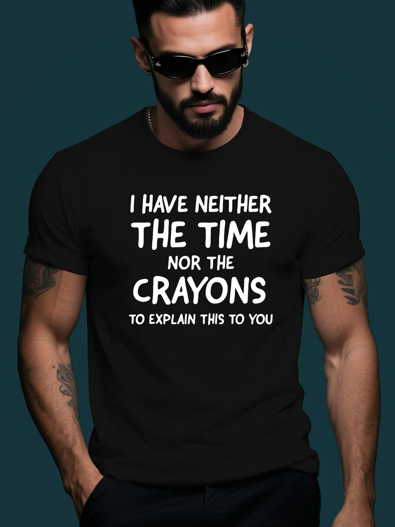 CRAYONS Trendy Streetwear Summer Casual Round Neck Short ... L