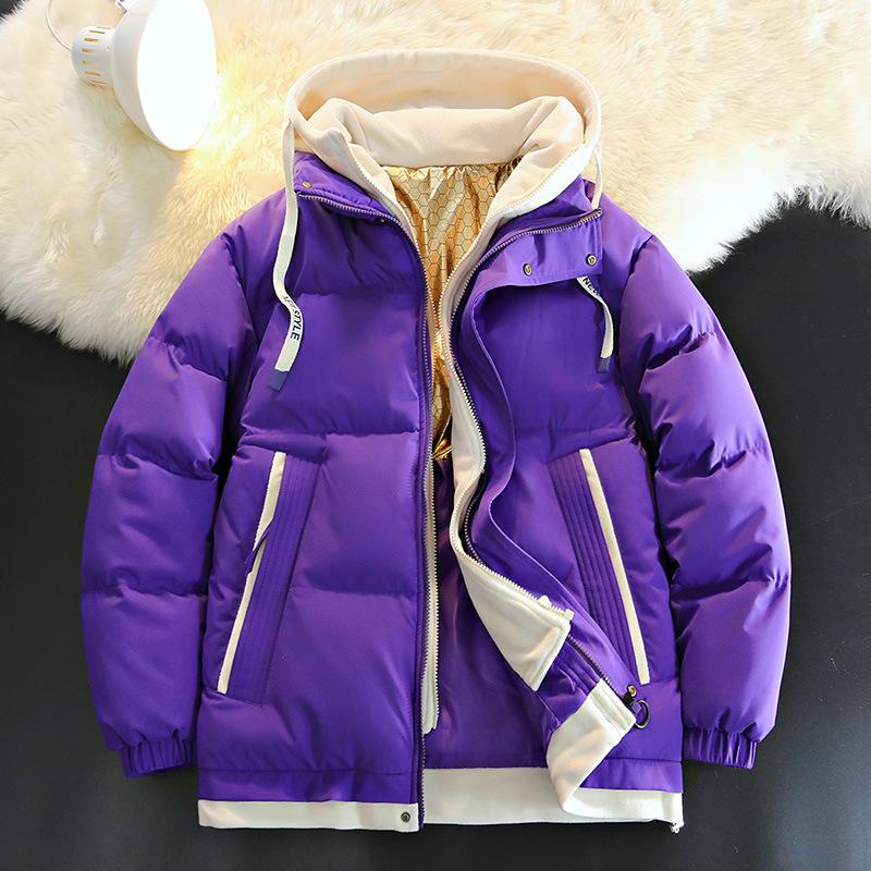 

Высококачественная хлопковая одежда с капюшоном, имитирующая двойку, новая осенне-зимняя теплая хлопковая одежда для улицы, мужские куртки 3XL