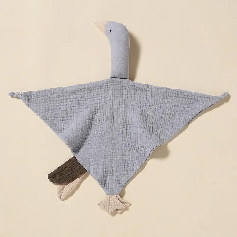 Muselina de Algodón Puro Babero para Bebé Patito Lindo Muñecos Durmientes Toalla de Saliva para Recién Nacido Toalla Calmante Pañuelo para Niños Pequeños
