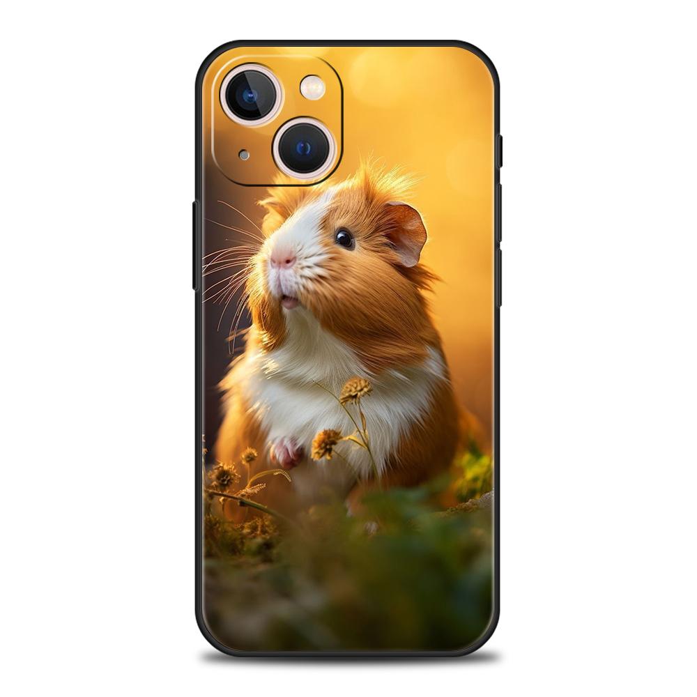 Luxury Phone Case For iPhone 17 Air 16E 16 11 15 14 Pro MAX 12 13 7 8 Plus X XR XS SE 2022 Cover Animal Guinea Pig Cavy Cute