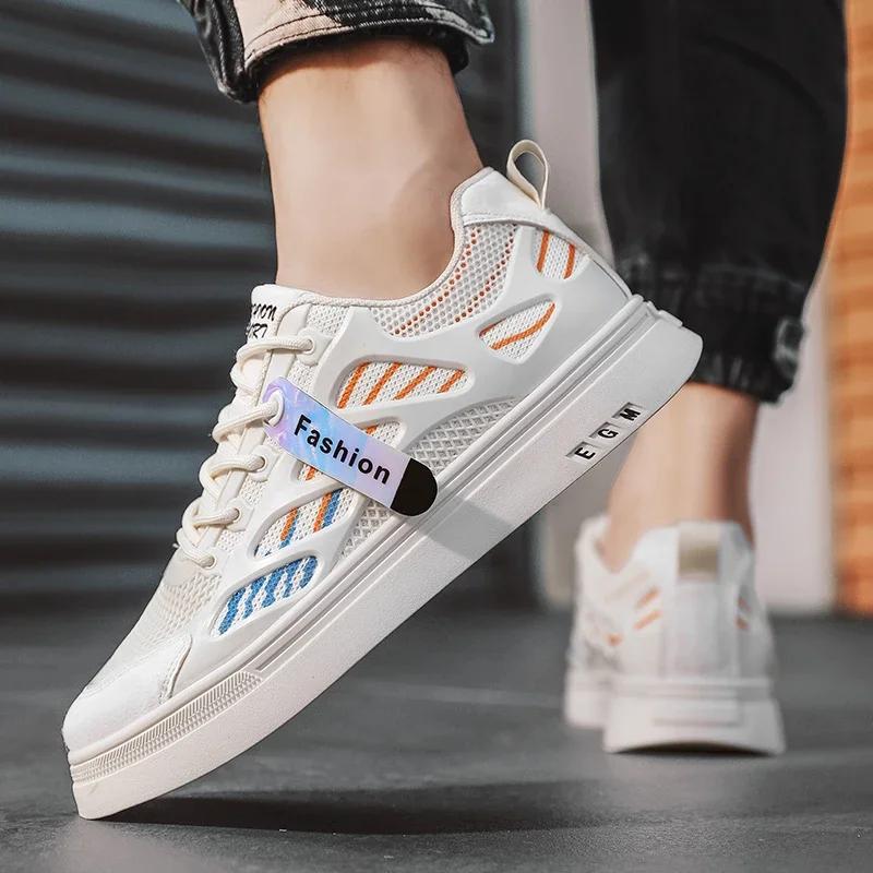 Fashion 2024 Men Shoes Casual Mens Sneakers Mesh Breathable Outdoor Walking Tennis Fashion Designer Luxury Sneakers Mens Summer Flats