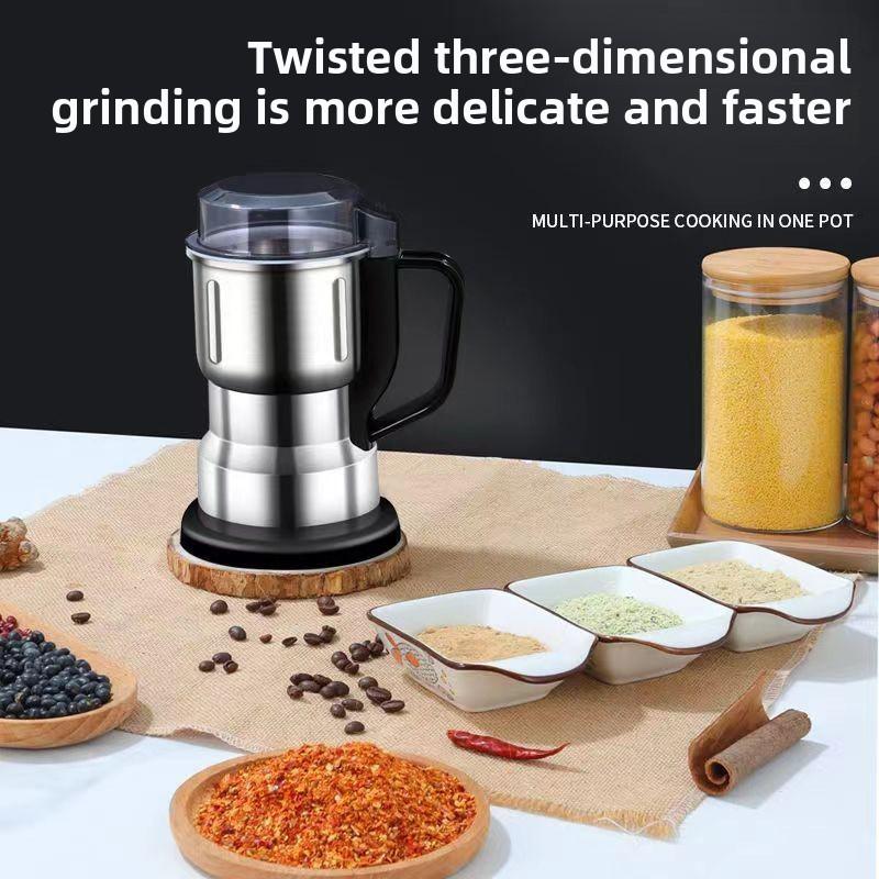 Electric Food Processor With Multiple Blades For Baby Food And Spice Grinding For Home Use