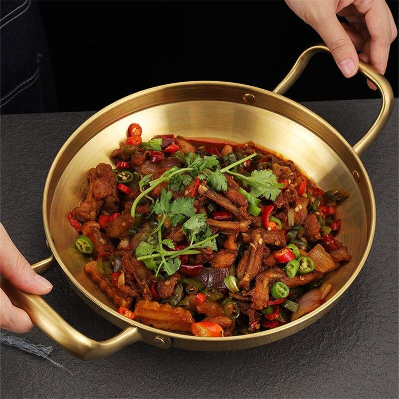 Nerezová ocel na mořské plody rýžový hrnec Domácí vaření Pánev na piknik Talíře na občerstvení Nádobí Hrnec Suché hrnce s rukojetí do kuchyně