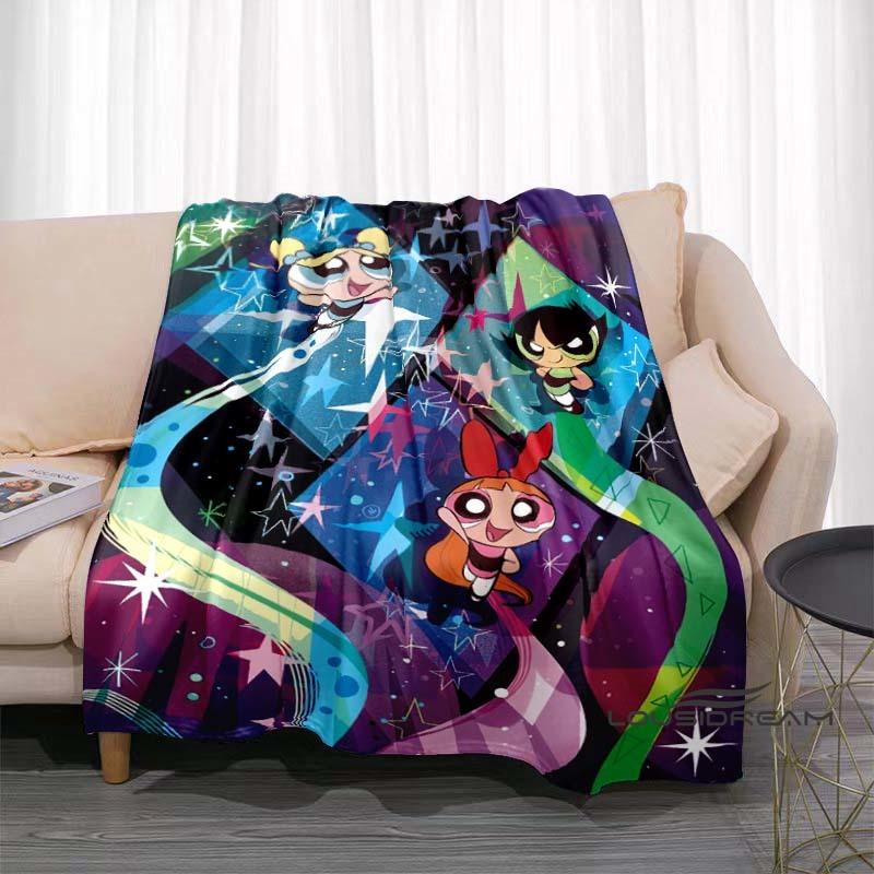 

The Powerpuff Girls Season Fluffy Blanket Home Decor Sofa Throw Shawl and Camping Blanket Customizable 75x100cm