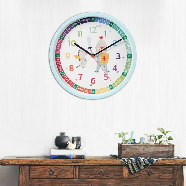 10inch Kids Learnings Clock, Kids Clock for Bedrooms, Playrooms Wall Decors