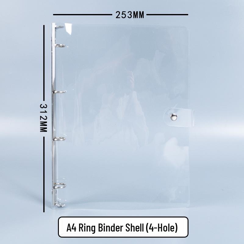 A7/A5/A6/A4/B5 Transparent PVC Planner with Ring Binder and Notebook Cover