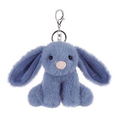 Apricot Lamb Azul Marinho Coelho Fofo Chaveiro Macio Brinquedo de Pelúcia, Perfeito para Meninos e Meninas, Cabe em Mochilas e Bolsas Infantis, 11cm