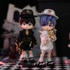 Ob11 Doll Gemini Set Black And White European Style Small Dress Doll Dinner Jackets Clothes For Ymy Dod Doll Body
