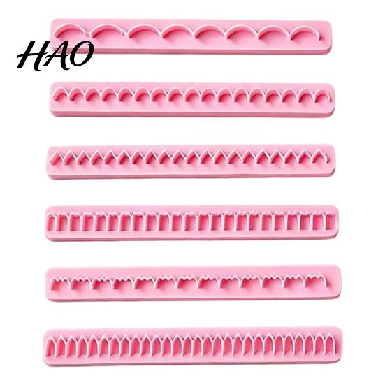 Professional Fondant Molds 6Pcs Polymer Clay Flower Petal Cutter, 6 Shapes 3D Making Cake Decoration Cutters Tool, Handmade Plastic Crafting Tools for