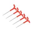 5 Pcs Ice Fishing Tent Peg Red 18.5cm Long ABS Iron Quick Tent Fixing Ice Peg Drill