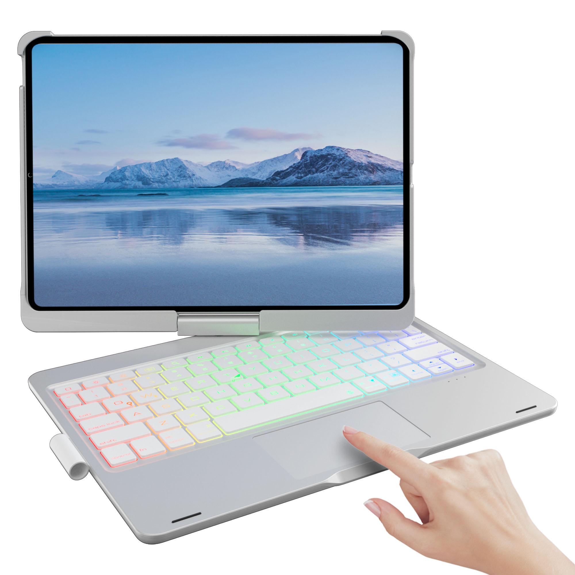 Aizmugurgaismots tastatūras vāciņš ar skārienpaliktni un