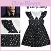 Kids The Addams Family Wednesday Cosplay Costume Soft Black Milk Silk Dress