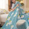 Autumn Winter Flannel Blanket Siesta Cover Blanket Leisure Student Dormitory Household Blanket Bed Sheet Dual-use