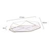Three-dimensional Wrought Iron Storage Tray Nordic Minimalist Rose Gold Mirror Bottom Hexagonal Tray Home Decoration