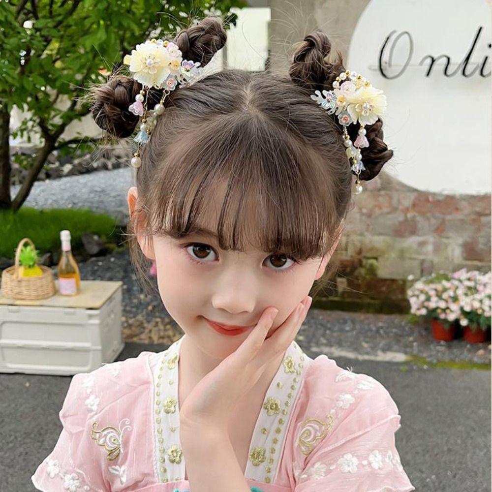 Fashion Pink Hair Clip Flower Tassel Chinese Style Hairpins Styling Accessory Hair Accessories Hanfu Accessories