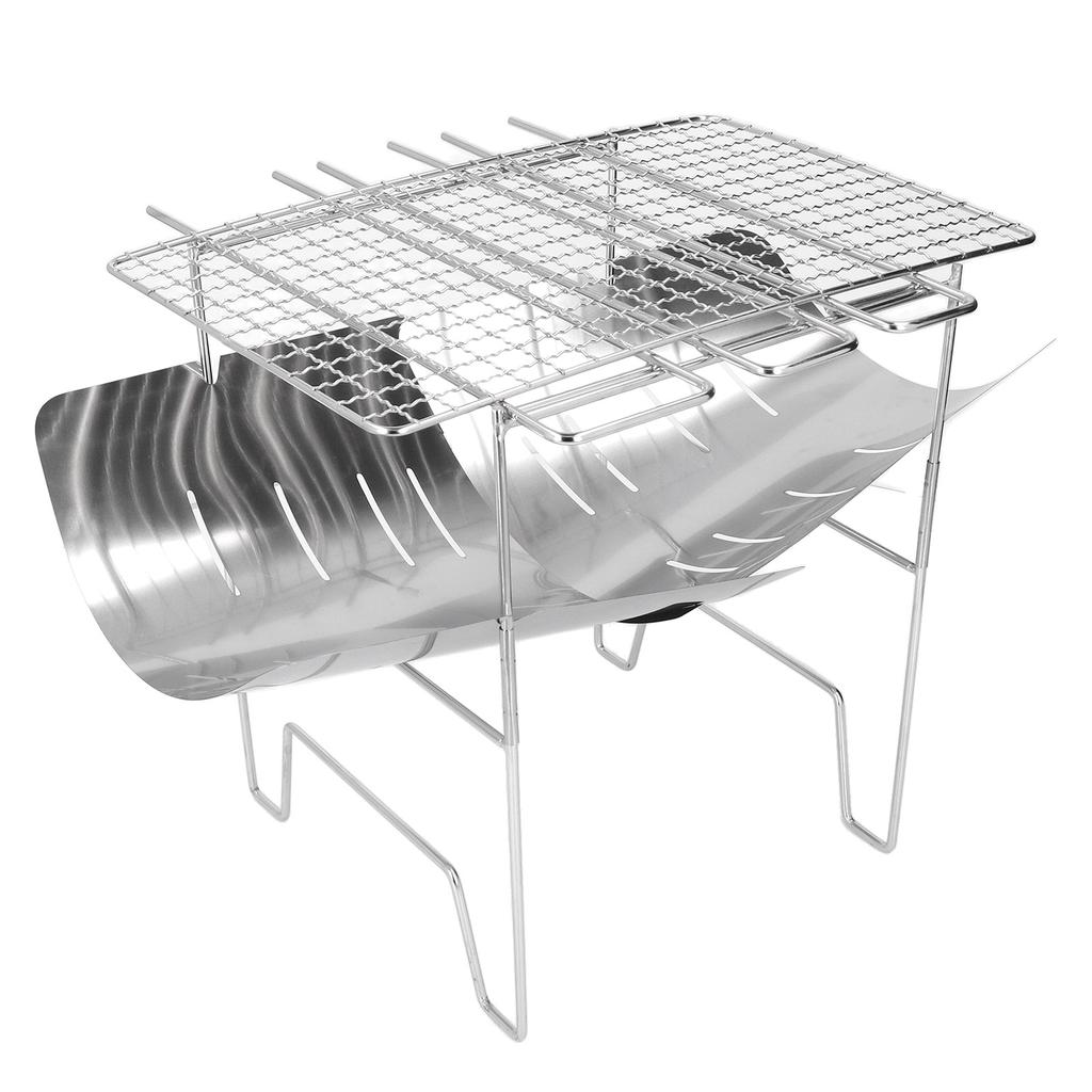 Folding Camping Barbecue Rack Rust Proof Light Portable Stainless Steel Barbecue Grill for Outdoor Outings Hiking