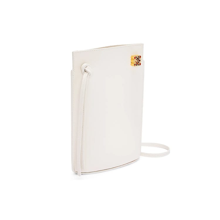 LOEWE Classic Cow Leather Handbag, Shoulder Bag, Crossbody Bag Women's Soft White C630R12X01-1950