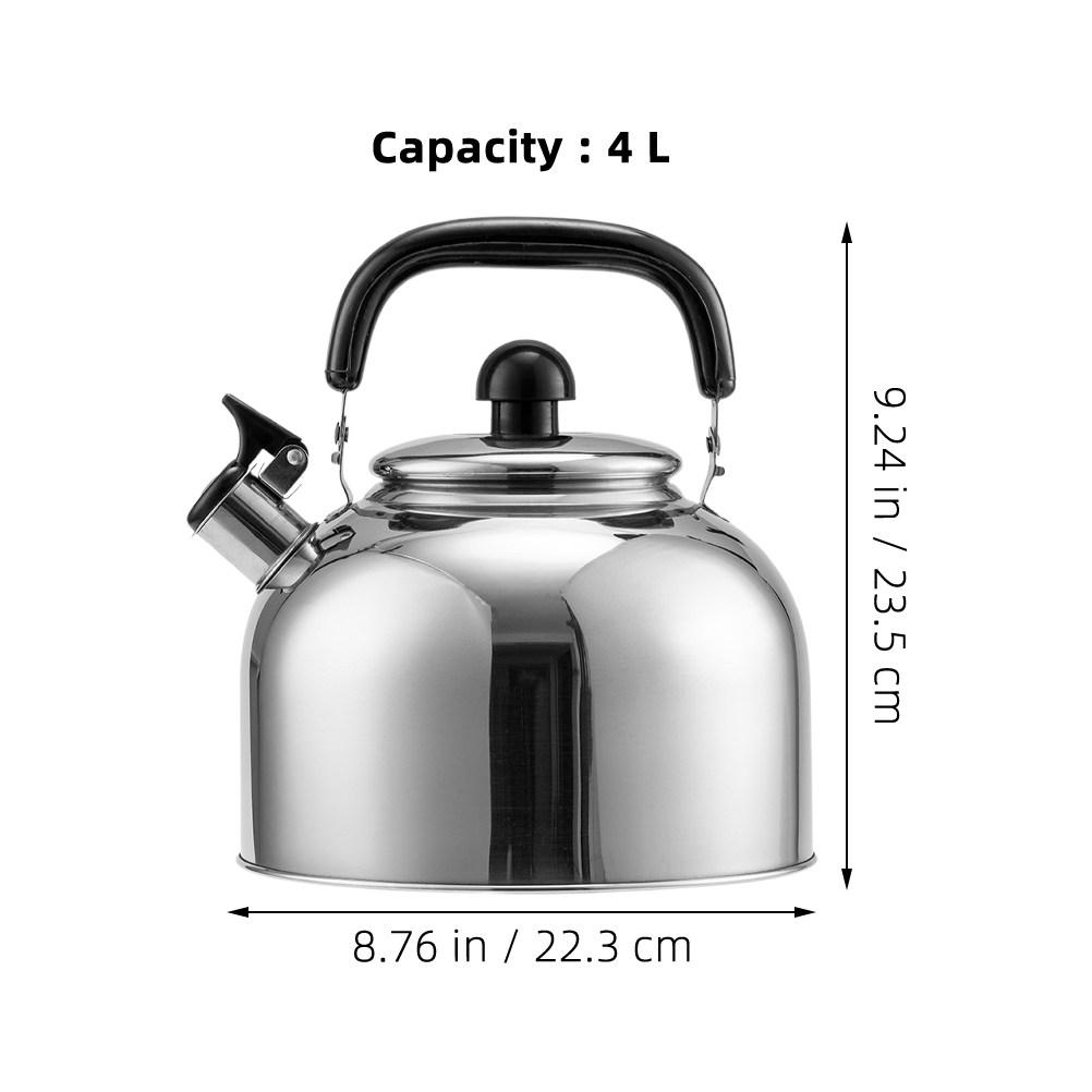 3L Stainless Steel Whistling Tea Kettle Stovetop Fast Heating Large Capacity Heat Resistant Handle Easy Clean Kitchen Teapot For