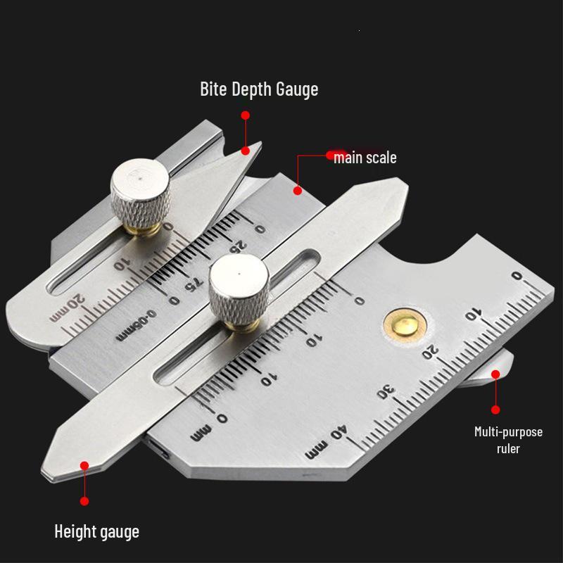 Weld Gauge: Seam & Bevel Angle Ruler, Undercut Depth Measuring Tool