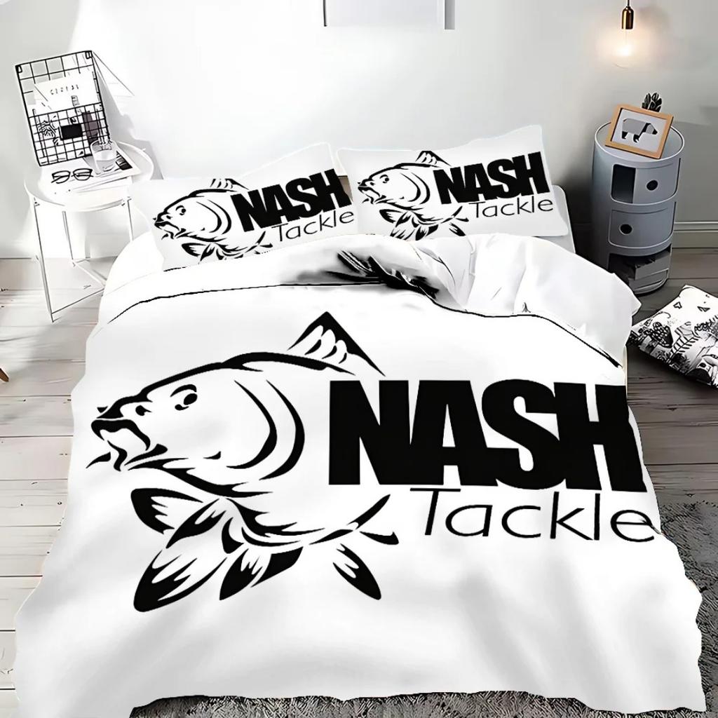 Duvet Cover Pillowcase Nash Fishing logo Bedding Set Adult Boy Girl Home Textile Children Gift Single Double Large Size