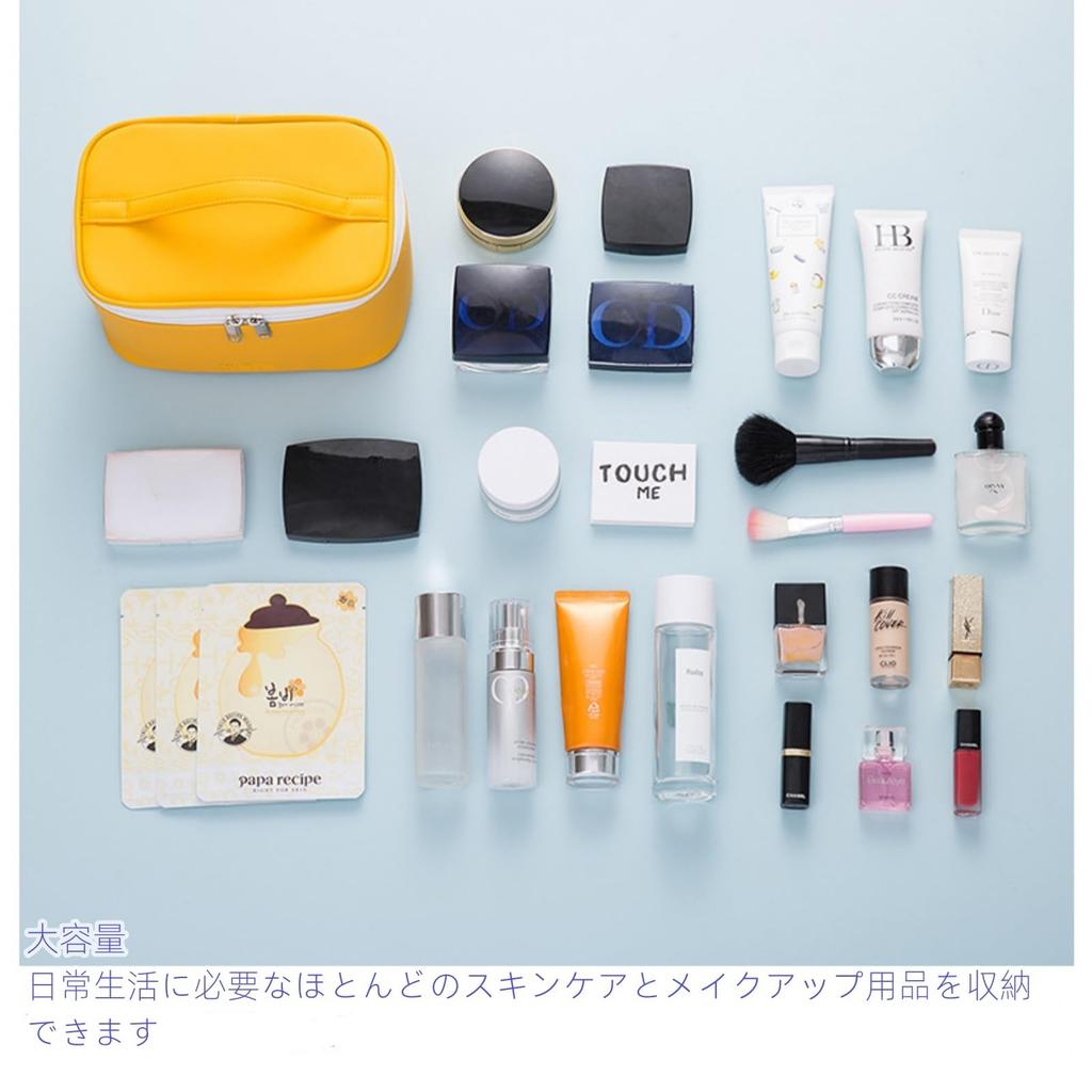 Aylashine Makeup Cosmetic PU Cosmetic Large Portable Cosmetic Available In Multiple Colors Blue Square Pouch, Pouch, Bag, Lightweight, Capacity, Cute,
