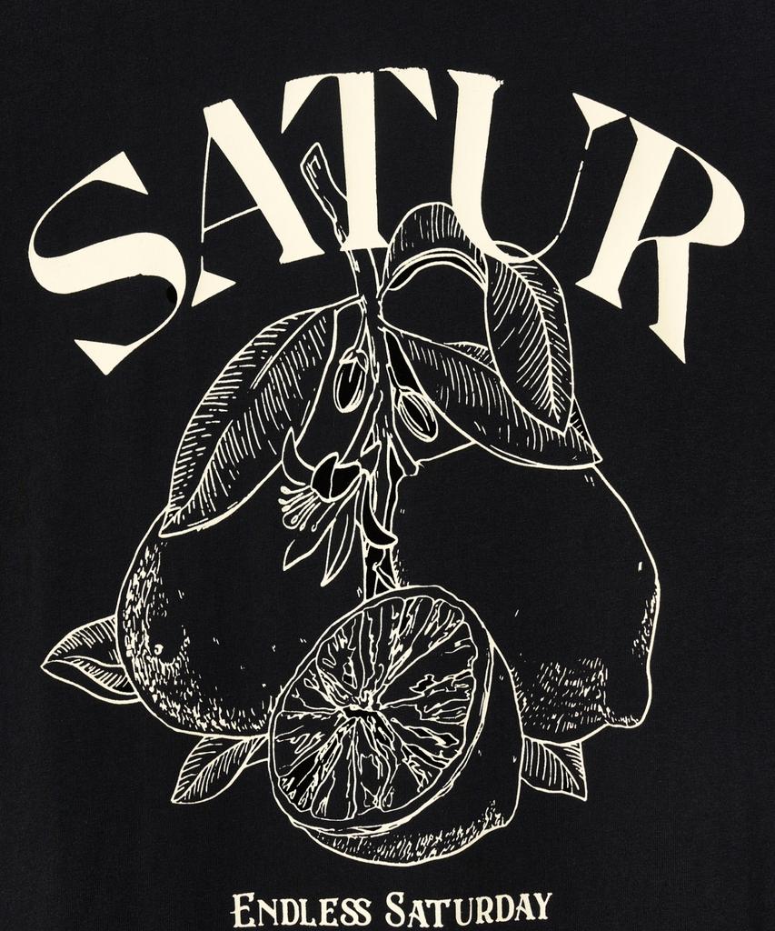 Seteo Capri Citron Drawing Summer Graphic Short Sleeve T-Shirt Classic Black