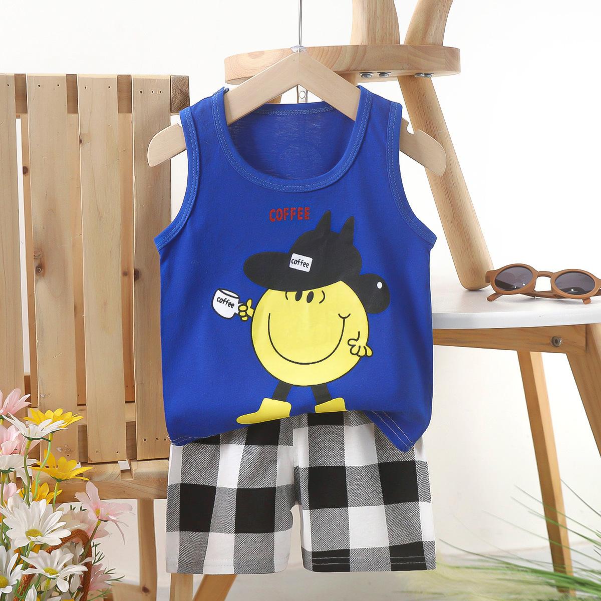 

Дитячий жилетний комплект Бавовняний жилет Літній дитячий одяг для дівчаток Літній костюм-двійка для хлопчиків Дитячий баскетбольний костюм, Майки + Штани 130cm срібний