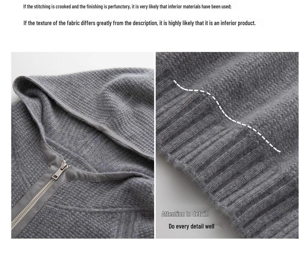 Women's Loose Cashmere Hooded Half-Zip Pullover - Autumn & Winter Cross-Border Knit Sweater