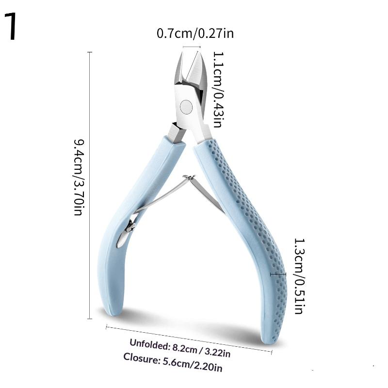 Nožnice na kožičku nechtov Odstraňovač manikúry Klieštiky na odstraňovanie zrohovatenej kože Nerezové nožničky na kožičku Zastrihávač nechtov na prstoch Silikónová rukoväť