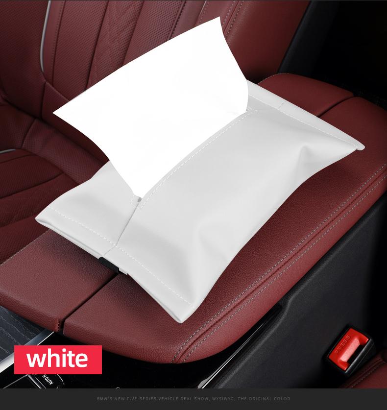 Car Mounted Tissue Box, Hanging Bag, Armrest Box, Paper Pulling Hanging Car Dining Bag, Storing Interior Decoration Items