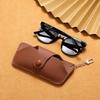 For Men Eyewear Holder Eyeglasses Protective Box Leather  Glasses Case Hanging Sunglasses Bag