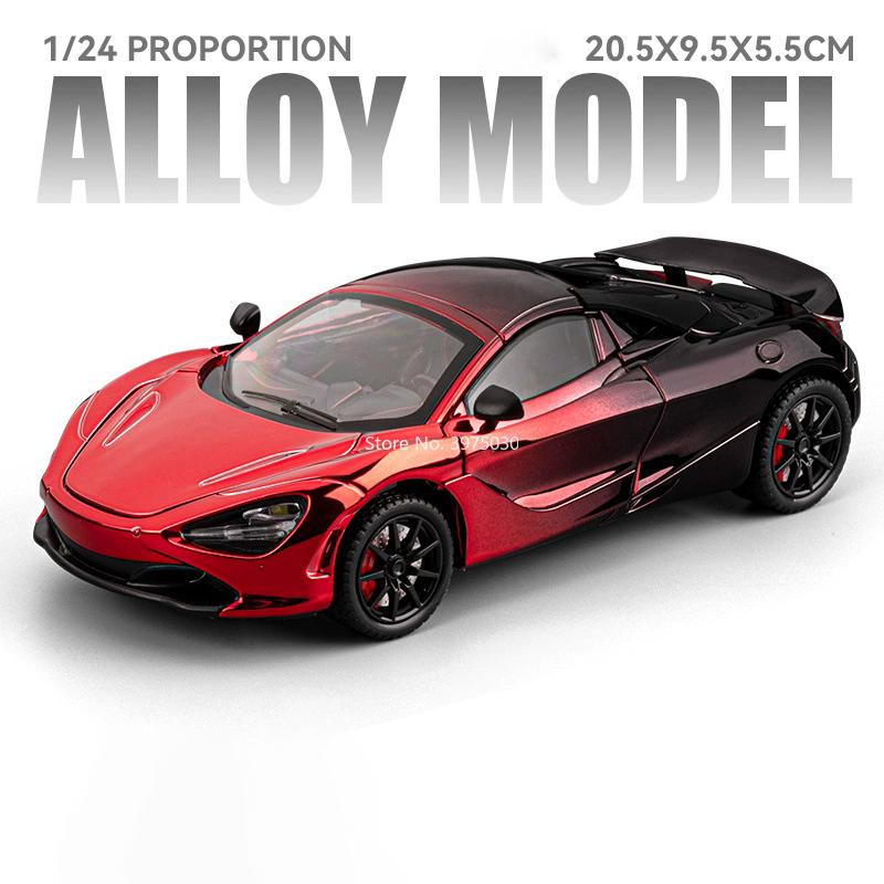 1:24 Skala 720S Apollo EVO Autos Spielzeugmodell Miniatur Sportwagen Rad Rückzieher Gummi Reifen Fahrzeugmodelle Festivalgeschenke