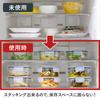 CB Japan Heat-Resistant Glass Storage Containers, Square, 520ml, Set of 6, Microwave, Dishwasher, and Boiling Water Safe