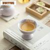 70ml Hand Drawn Flower Pink Beige High Foot Teacup Vintage Tea Bowl Cute Cup Tea-tasting Personal Cup Jianzhan Master Cups Craft