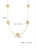 Fashion Elegant Charm Light Luxury Old Money Style Stainless Steel 18K Gold Plated Hollow Four-Leaf Clover Necklace Female