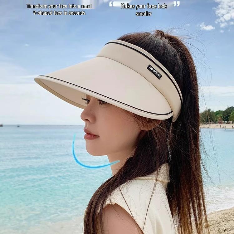 Sun Protective Women's Topless Visor: UV-Blocking, Climbing Hat - Newcomers Save 5 Yuan!