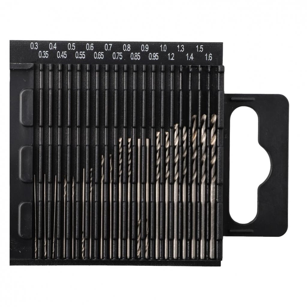 Complete Set of 20Pcs Mini HSS Spiral Drill Bits for Jewelry and Crafts