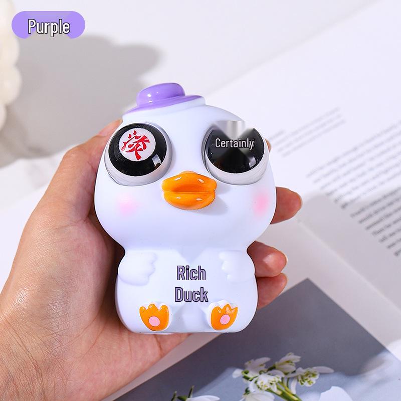Creative Exploding Eye Yellow Duck Squeeze Toy - TikTok Viral Decompression Venting Toy