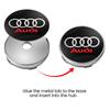 4pcs 60mm Car Wheel Center Hub Stickers 60/68mm Car Wheel Center Hub Caps Auto Decoration Accessories For 4GUFH S RS A3 A4 A1