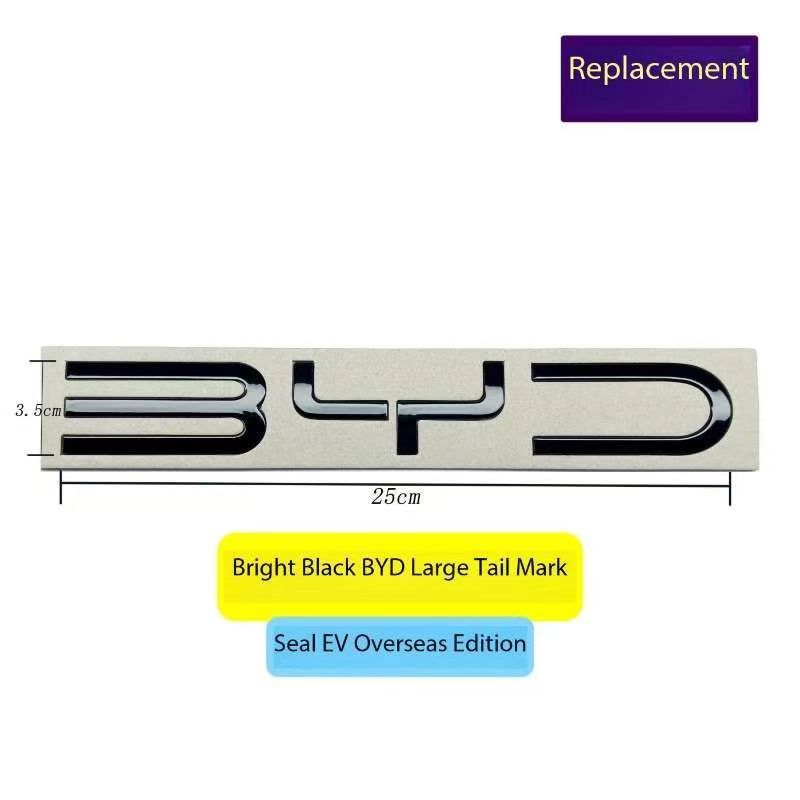 3D ABS כרום שחור לוגו BYD סמל אותיות Stiker רכב תא מטען תג עבור BYD חותם צ'ין האן שיר בתוספת ATTO3 חותם U אביזרים