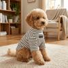 High Collar Dog Base Coat Soft Pet Warm Sweater Pet Apparel Striped Sweatshirt  Indoor Use