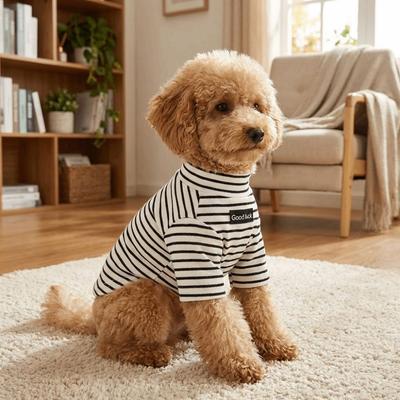 Warm Dog Base Coat Soft Striped Sweatshirt Pet Apparel Dog Thermal Shirt  Cold Weather
