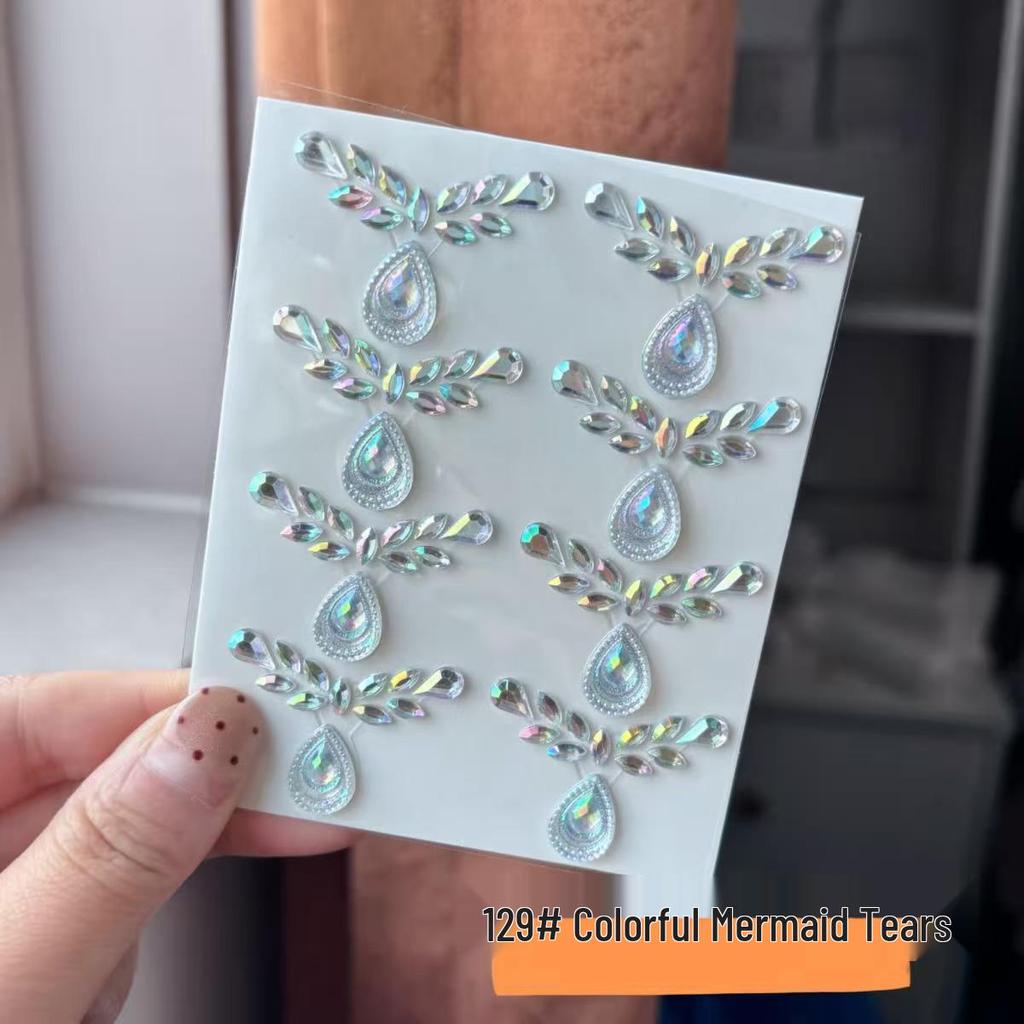 Kids' Vintage Rhinestone Face and Forehead Stickers