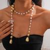 Fashionable Style Chain Necklace Luxury Design Pearl Bead Necklace  European Style