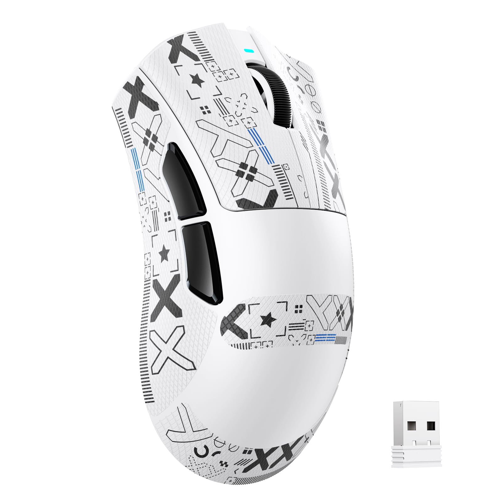 

ATTACK SHARK V3 Gaming Mouse PAW 40G Three Connection Modes 100 500mAh Cloud Independent Sheet Rechargeable for Standards Compliance Certificate 3311, білий