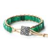 Vintage Bohemian Handmade Hemp Rope Bracelet Imperial Stone Beaded 3D Bead Charm Bangle