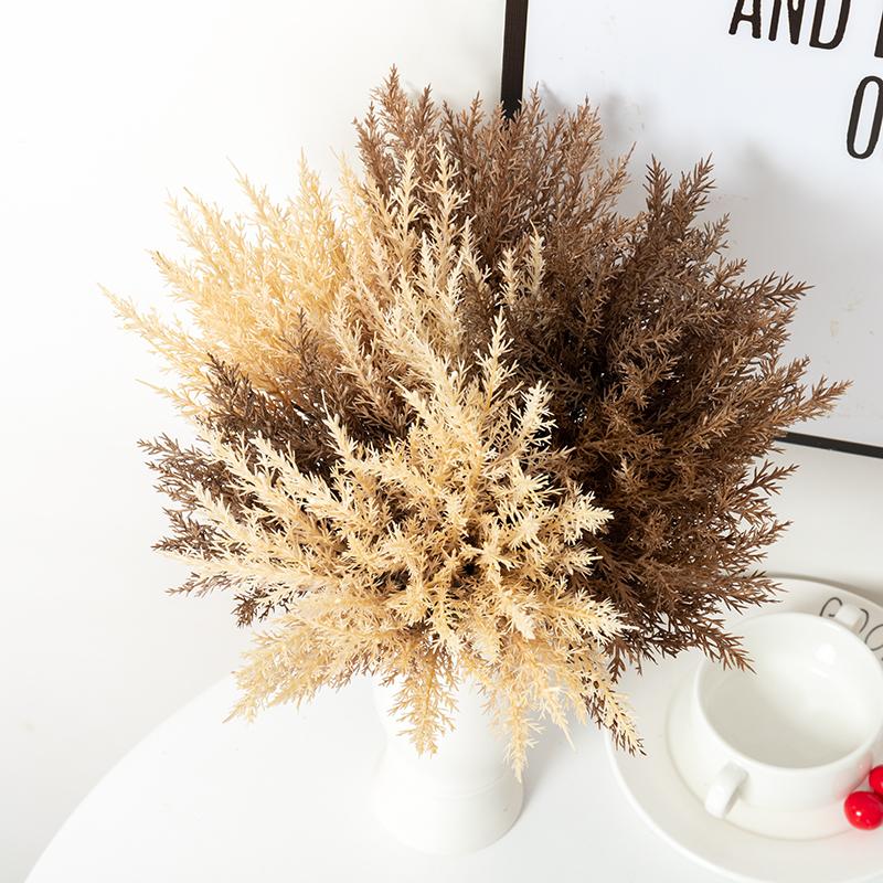 Plastic Wheat Grass Artificial Plants Bouquet DIY Flower Arrangement Decoration Scrapbooking Handcraft Accessories Fake Flowers